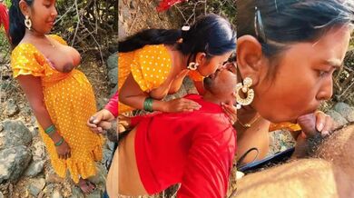 Young Bhabhi Giving Blowjob To Her Lover Forest